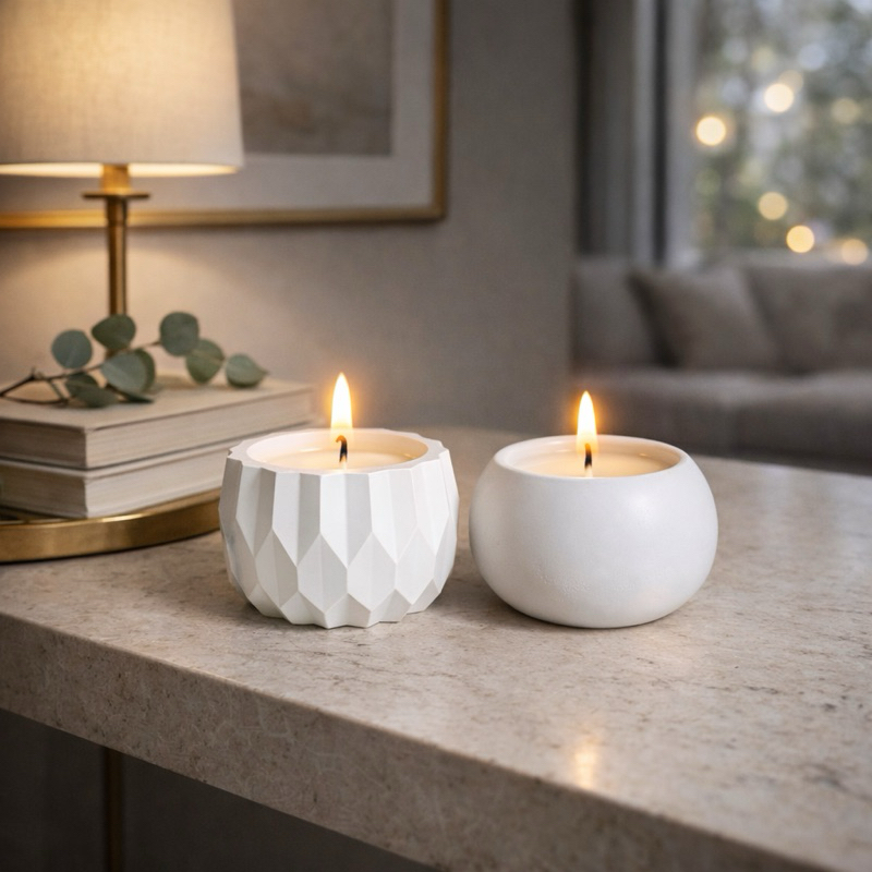 Kit 2 Velas Aromáticas com Recipiente Reutilizável