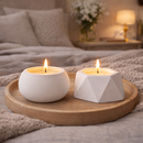 Kit 2 Velas Aromáticas Artesanais Recipiente Reutilizável para Vaso de Plantas Presente